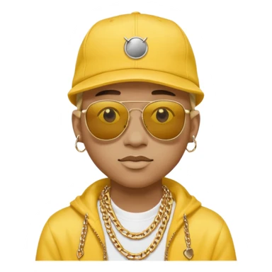yellow rapper cap sticker