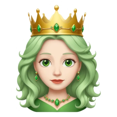 The queen with vine-like hair sticker
