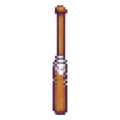 baseball bat pixel art sticker