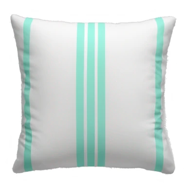 White pillow with tiffany stripe  sticker