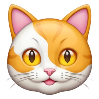Cartoon cute iphone Cat emoji  sticker