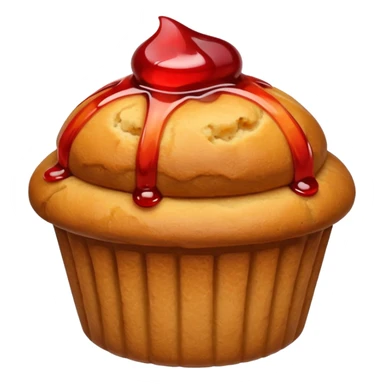 muffin with jelly sticker