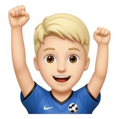soccer fan cheering, happy sticker