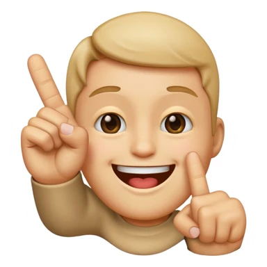 Make me an emoji that has the middle finger sticking up with a smile on there face sticker
