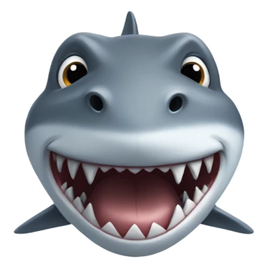 shark with dog face sticker