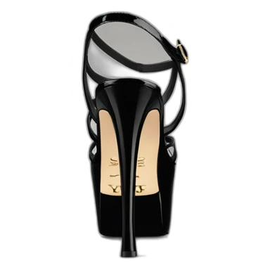 Ysl TRIBUTE heel SANDAL black PATENT LEATHER sticker