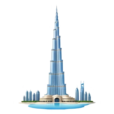 burj khalife white background sticker