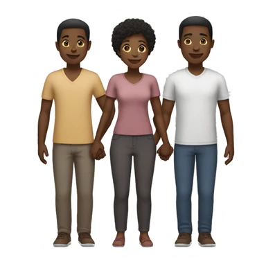 three black people holding hands sticker