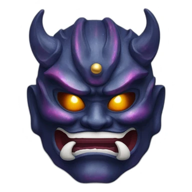 galaxy japanese oni mask sticker