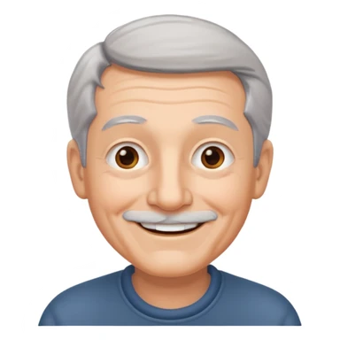 Draw me a grandfather who smiles ( without opening his mouth ) sticker