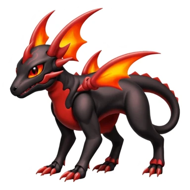 Houndoom-Salandit-Genesect-Pokémon-Fakémon-hybrid-creature sticker