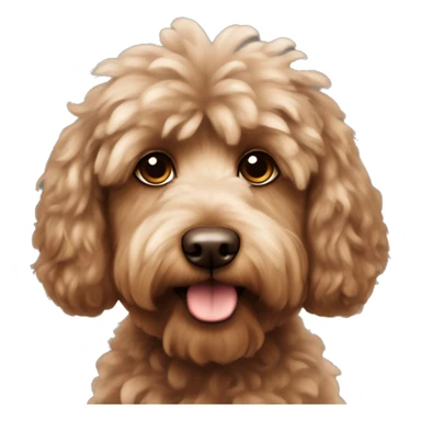 Brown fluffy cockapoo  sticker