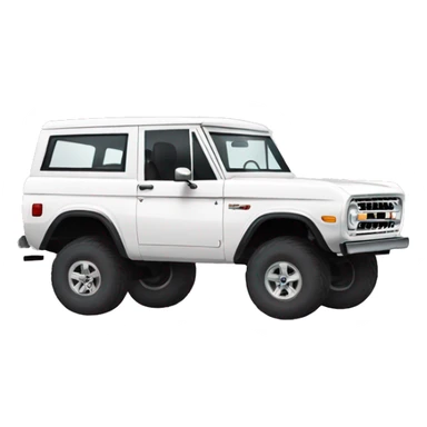 White Ford bronco sticker