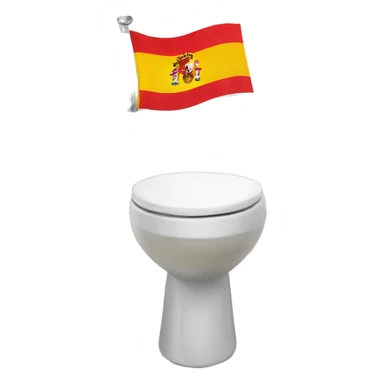 Spanish flag on wc sticker