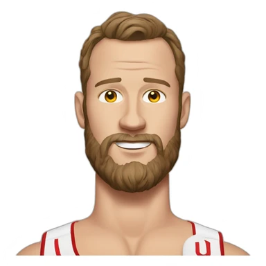 Jonathan Toews as beach bum with beard sticker