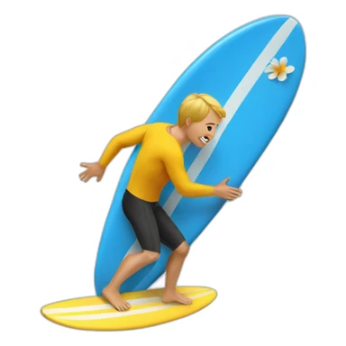 french surfing sticker