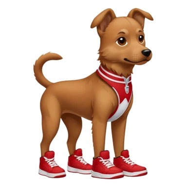 dog with jordans (shoes) sticker