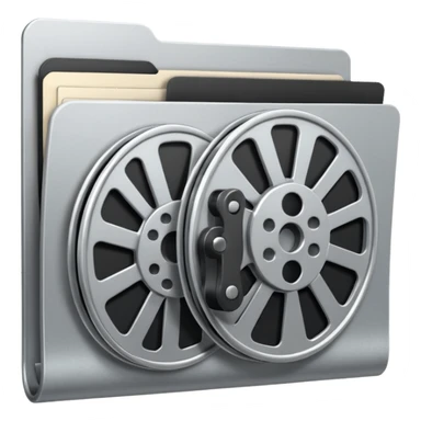 film reel folder sticker