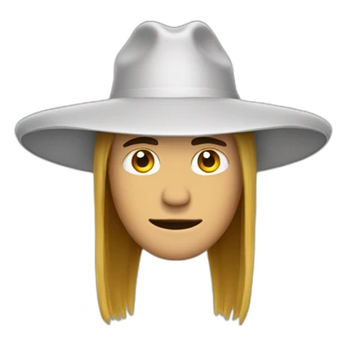 indonesian-guy-long-hair-big-hat sticker