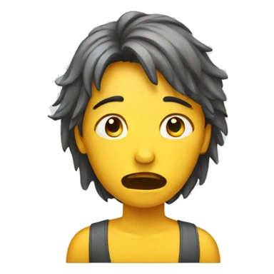 person stressing sticker