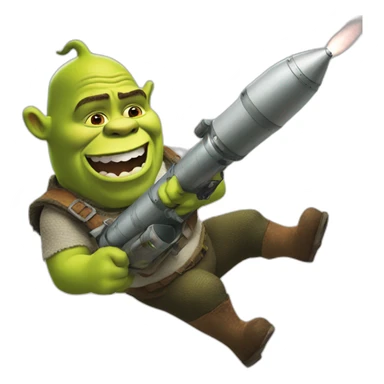 shrek with a rocket launcher sticker