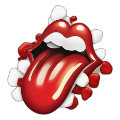 Rolling stones logo sticker