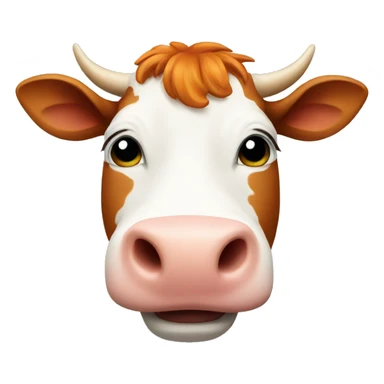 A ginger cow sticker
