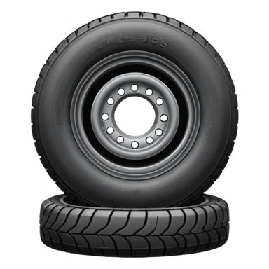 semi tire with a 2 in the center sticker