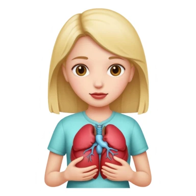 a girl holding her organs  sticker