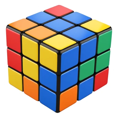 Rubik’s cube with motion lines sticker