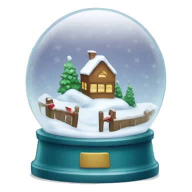 Christmas snow globe sticker