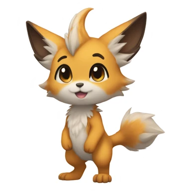 Anthro Chibi-style-Fur-Sona-Fakémon Full Body sticker