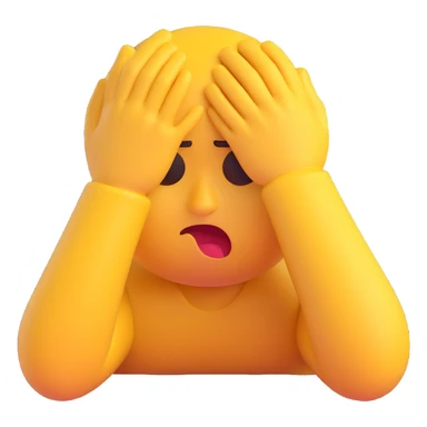 emoji character with a tired expression, hand rubbing eyes, as if exhausted sticker