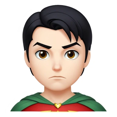 dc comics robin with black hair sticker