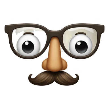 glasses mustache and nose sticker