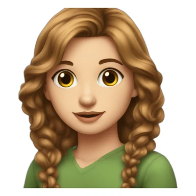 Mariés femme avec les yeux verts cheveux long chatin foncé homme yeux marron cheveux boucle long chaton foncé sticker