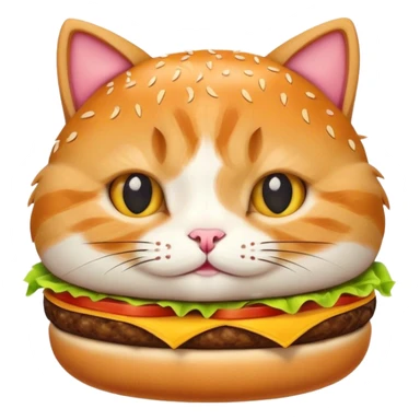 Kedi hamburger sticker