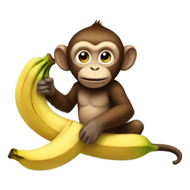 Monkey riding a banana  sticker