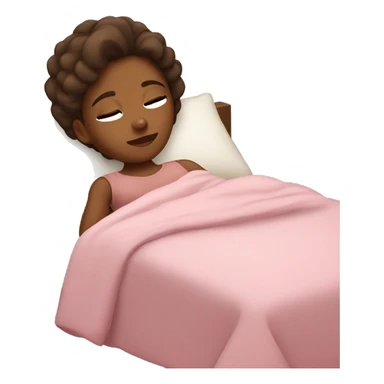 Sleep girl brown skin sticker