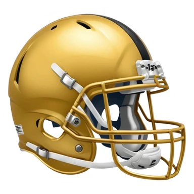 College football player helmet in gold color  sticker