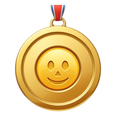 JUST THE CIRCLE  golden medal with a glossy finish, featuring a central CLEAN SPACE sticker