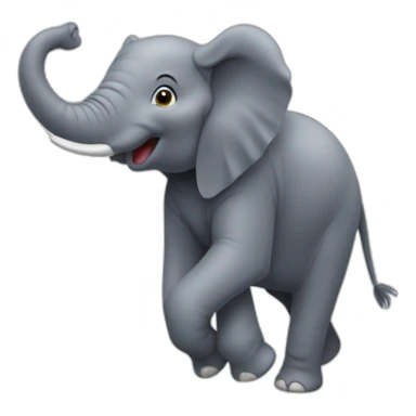 Un éléphant qui danse sticker