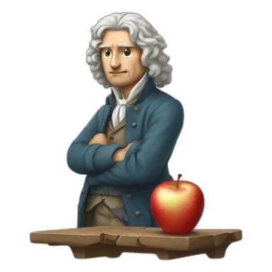 isaac-newton-stricken-apple sticker
