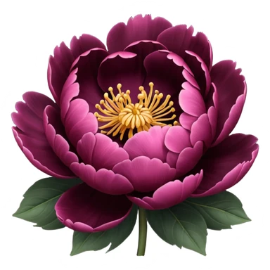 goth black peony sticker