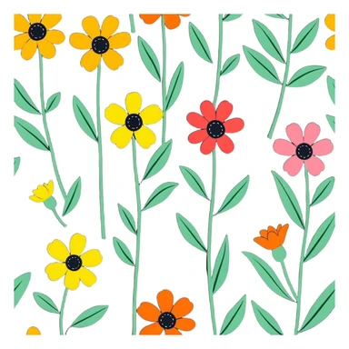 Spring flowers sticker