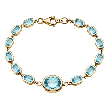 Van Cleef aquamarine 14k gold bracelet  sticker