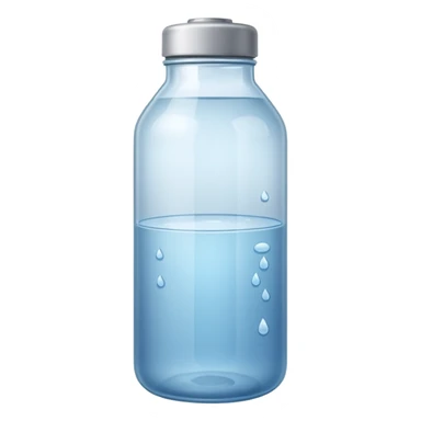water bottle of glass sticker
