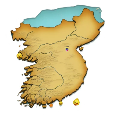 korea map sticker