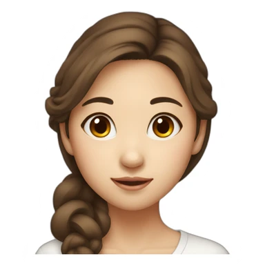 asian girl, with brown hair,beautigul sticker