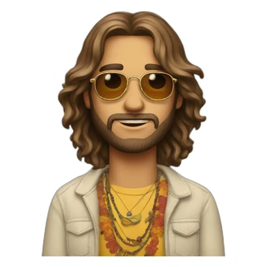 Hippie-guy sticker